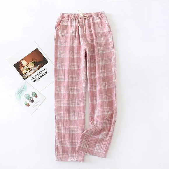Pink Plaid pants - Picture 1 of 2